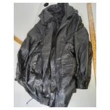 Black Leather,  Phase Two 3XT Coat with Removable
