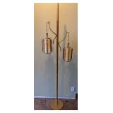 Vintage mid-century 2 light floor lamp