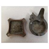 2 Metal Ashtrays