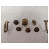 * German Military Buttons & Belt Support Hooks