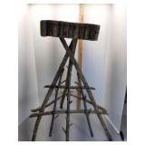 Wooden branch stool