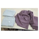 Blue & purple curtain panels - approx 87ï¿½59