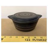 Vintage Pyrex Terra black brown stripe 1 1/2 pint