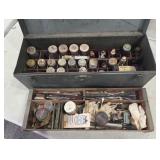 Woodworking tool box & contents