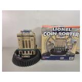 Lionel talking coin sorter bank with box, (no