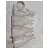 Glass milk bottles
