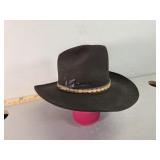 Vintage 7 1/4 Stetson felt hat with custom band