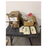 > roll of telephone wire, jacks, etc, roll looks