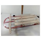 Vintage Western Clipper Wooden Sled with Metal