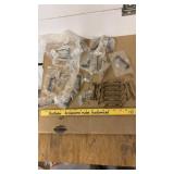 Lot of 24 antique brass colored cabinet handle