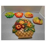 Vintage kitchen wall hang decor 1950 fruit