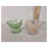 Depression uranium glass pieces