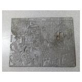 Metal Printing Plate for the Comic Strip,