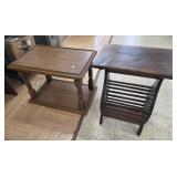 >2 end tables 27x18x20" and 18x11x25"