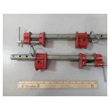 2 x Bar Clamps, Max open 9.5"