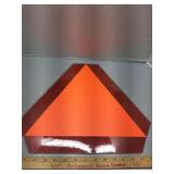 Slow moving vehicle sign orange/red reflective