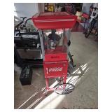 >Coca-Cola popcorn machine cart, leg needs repair
