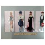 4 Hallmark Paper Barbie Dolls with Envelopes