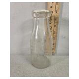 Clover leaf milk Co. Chicago IL. Embossed glass