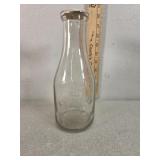 Union dairy, Cedar Rapids IA embossed quart glass