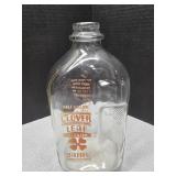 Clover Leaf Dairy 2qt milk bottle 1/2 gallon