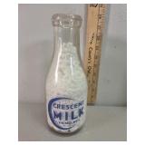 Crescent Milk, Reno NV, color label AND embossed!