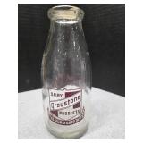 Graystone Dairy  1pt milk/ cream bottle