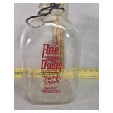 Roe Dairy gallon milk bottle, applied color lable