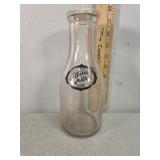 Allvines milk, color label quart glass milk