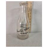 Glenellen farm,  Merino CO, quart glass milk