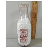 Globe Dairy, Van Wert, Ohio, One Quart Glass Milk