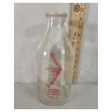 Wapsie Valley half gallon glass milk bottle
