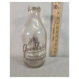 Goodrich half gallon glass milk bottle