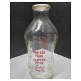 Lambert Dairy 2qt milk bottle