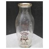 Clover Dew Dairy Bluefield WV. 1qt milk bottle