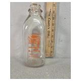 Sun valley, Tracy & Stockton CA, quart glass milk