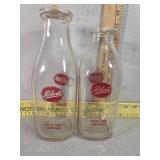 Roberts "tast and compare" quart milk bottles