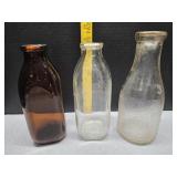 1qt milk bottle various dairies