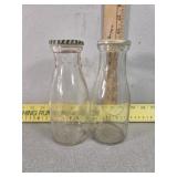 5c store glass milk bottle embosed