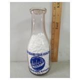 Select Dairy,  McPherson, Kansas, One Quart Glass