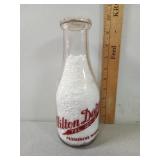 Hilton Dairy,  Madison, Maine, One Quart Glass