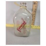 Fairacres dairy 1 gallon color label milk bottle