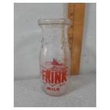 Frink Milk, Denver.  "Buy war bonds" glass Milk