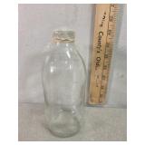 Unigate dairy sample bottle glass embossed 568ml
