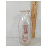 De Graff Creamery, De Graff, Ohio One Quart Glass