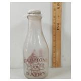 Richmond Dairy ,VA glass Milk Bottle 1 qt