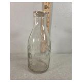 Miller dairy New Canaan CO. Embossed glass quart
