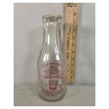 Protected milk quart color label glass milk