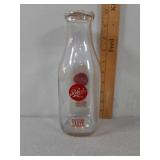Roberts Glass Milk Bottle, One Quart,  Color