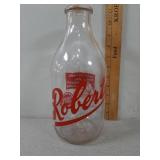 Roberts Glass Milk Bottle, One Half Gallon, Color